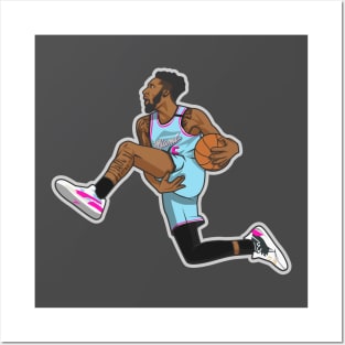 Derrick Jones Jr Cartoon Style Posters and Art